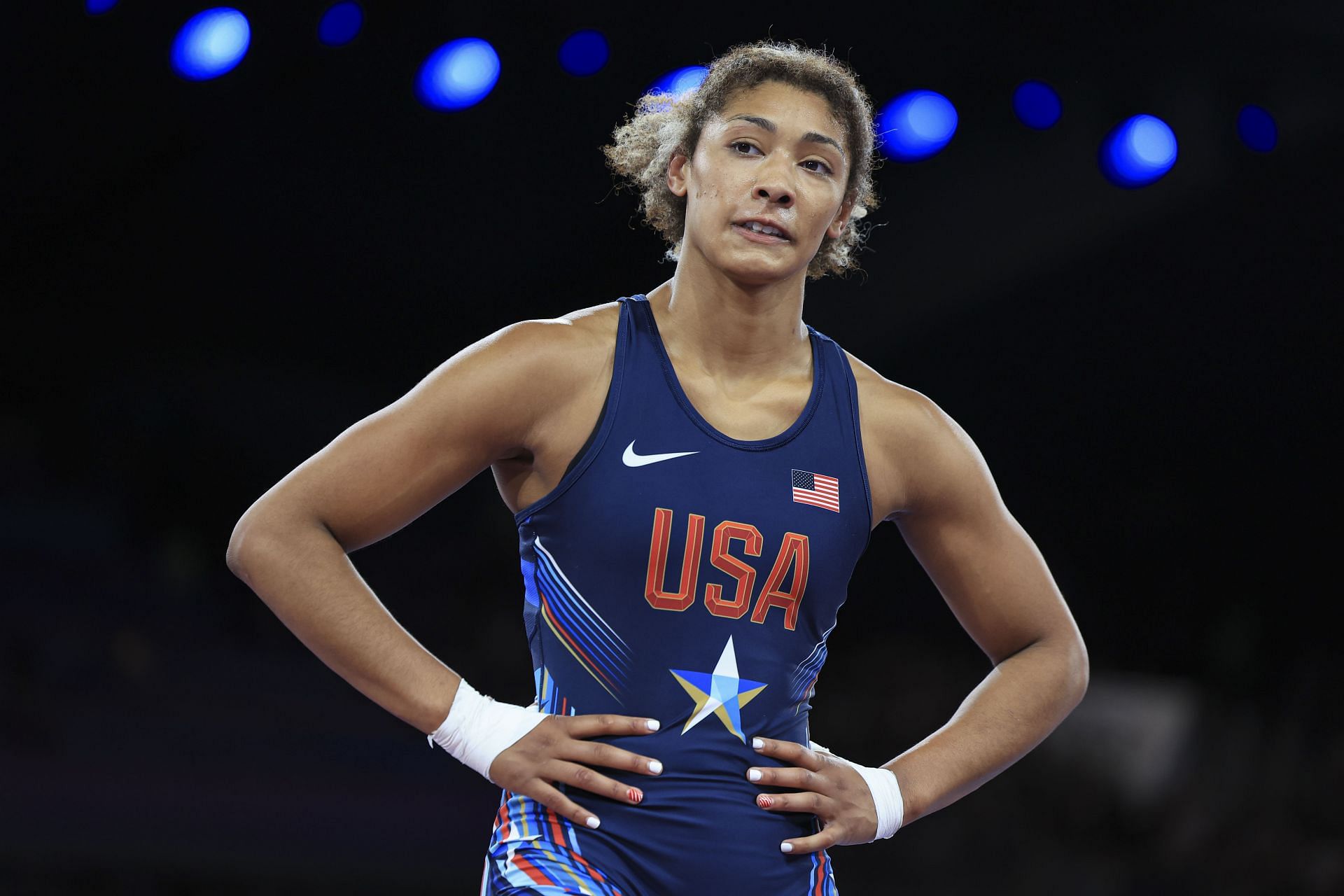 Kennedy Blades at the Wrestling - Olympic Games Paris 2024: Day 15 - Source: Getty
